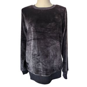 2/$15 - NWOT Gaiam Black Velvet /Velour Sweater - Size Medium